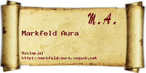 Markfeld Aura névjegykártya